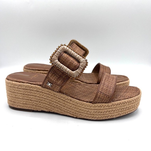 Sam Edelman Womens Chase Sz‎ 10 Woven Slip On Wedges Espadrilles Shoes NWOT - Picture 2 of 16